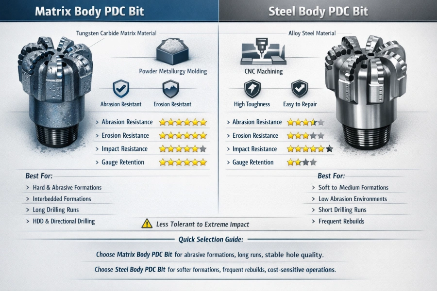 matrix_body_pdc_bit_vs_steel_body_pdc_bit.webp matrix_body_pdc_bit_vs_steel_body_pdc_bit.webp